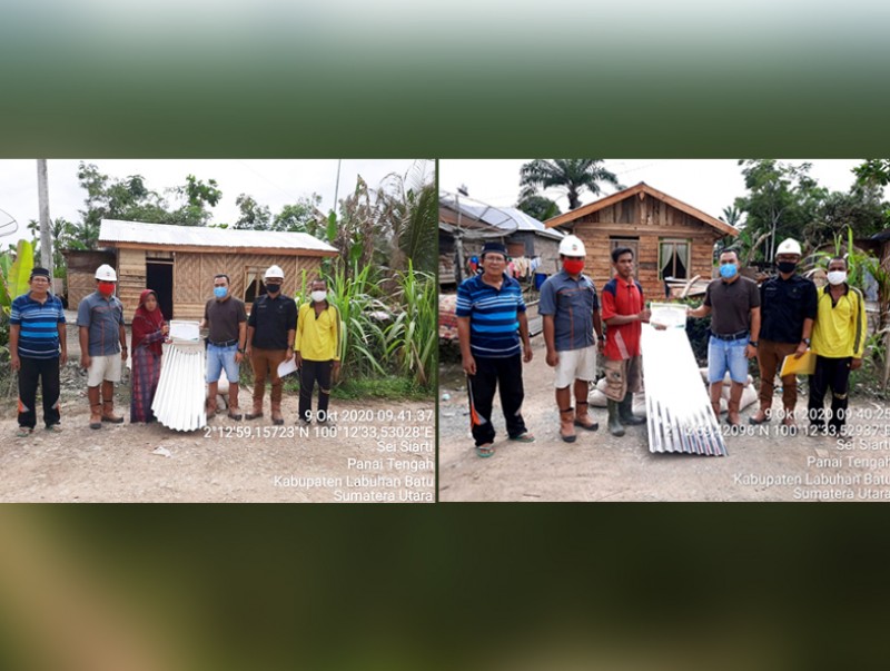 PT CSR Tbk Peduli Korban Kebakaran di Dusun Sei Rambe