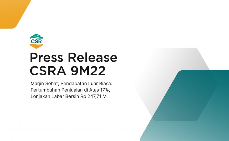 Press Release 9M22: Marjin Sehat, Pendapatan Luar Biasa